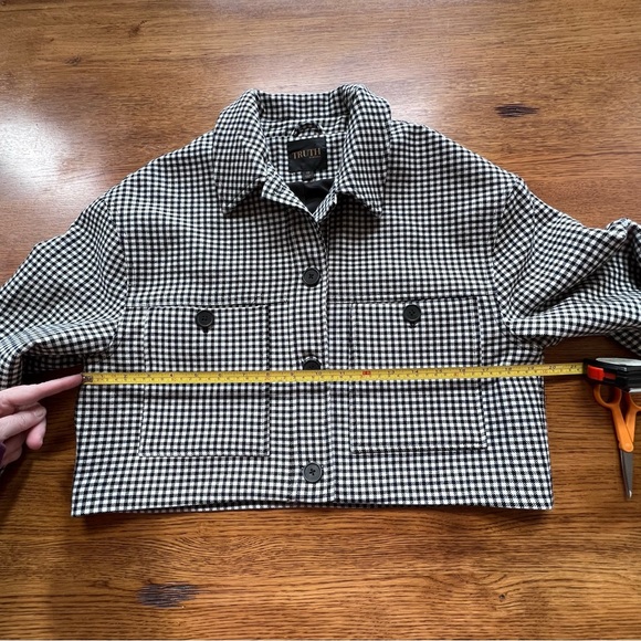 ⭐️ Truth by Republic Cropped Houndstooth Jacket Size 10 - Picture 10 of 15